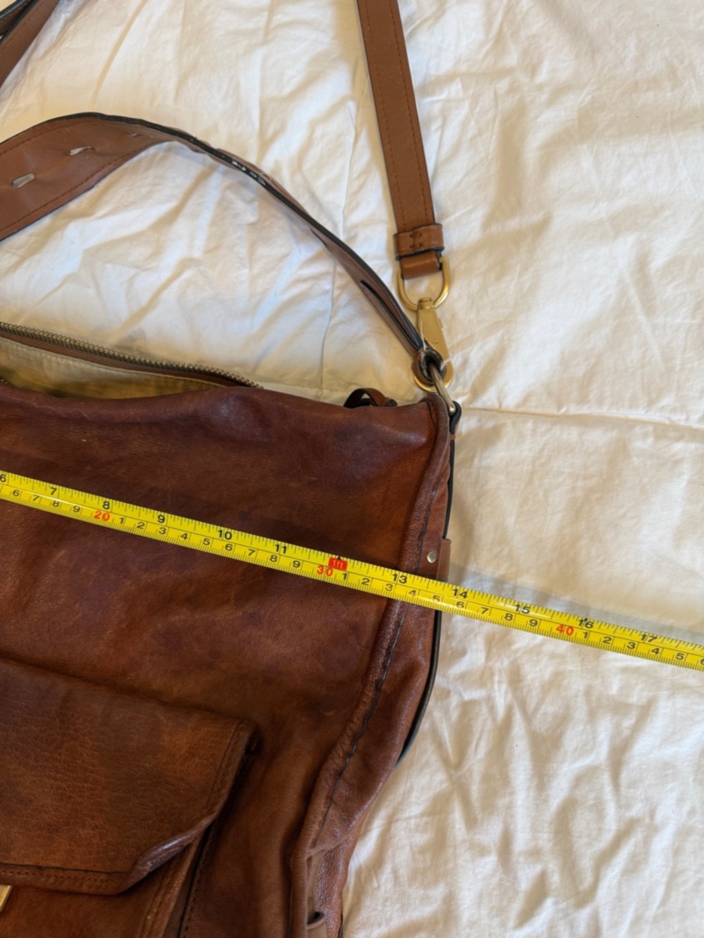 rag & bone Large Brown Leather Hobo Shoulder Bag - Picture 2 of 8